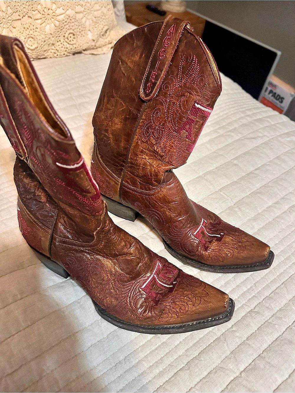 Gameday Boots Texas A&M Aggies Women's Brown Western Boots Brown Heeled Boots